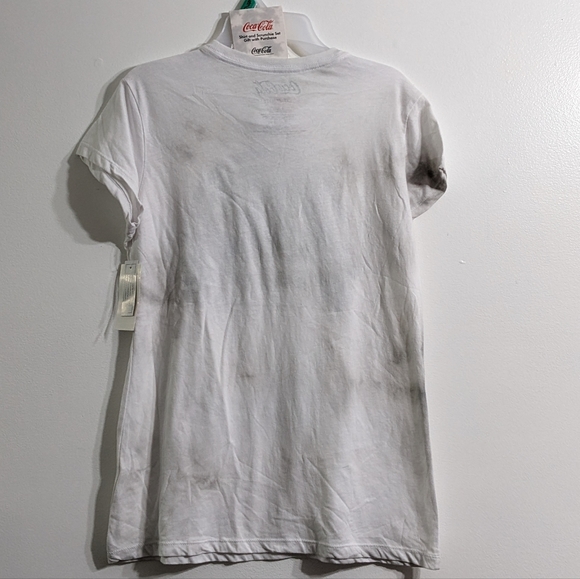 Coca Cola Enjoy Retro Rainbow Short Sleeve T-Shirt With Scrunchie Set, XL(15-17) - Picture 2 of 3